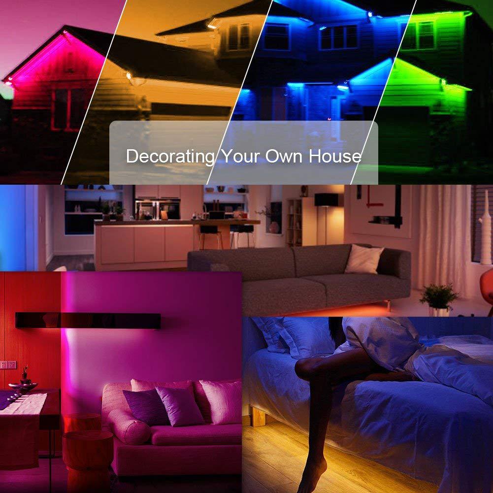 DC12V 16.4ft/5m 60LEDs/m 5050 44 Keys RF Remote Control LED Strip Light Kit, Changing Color Light Strip DC12V 16.4ft/5m 60LEDs/m 5050 44 Keys RF Remote Control LED Strip Light Kit, Changing Color Light Strip